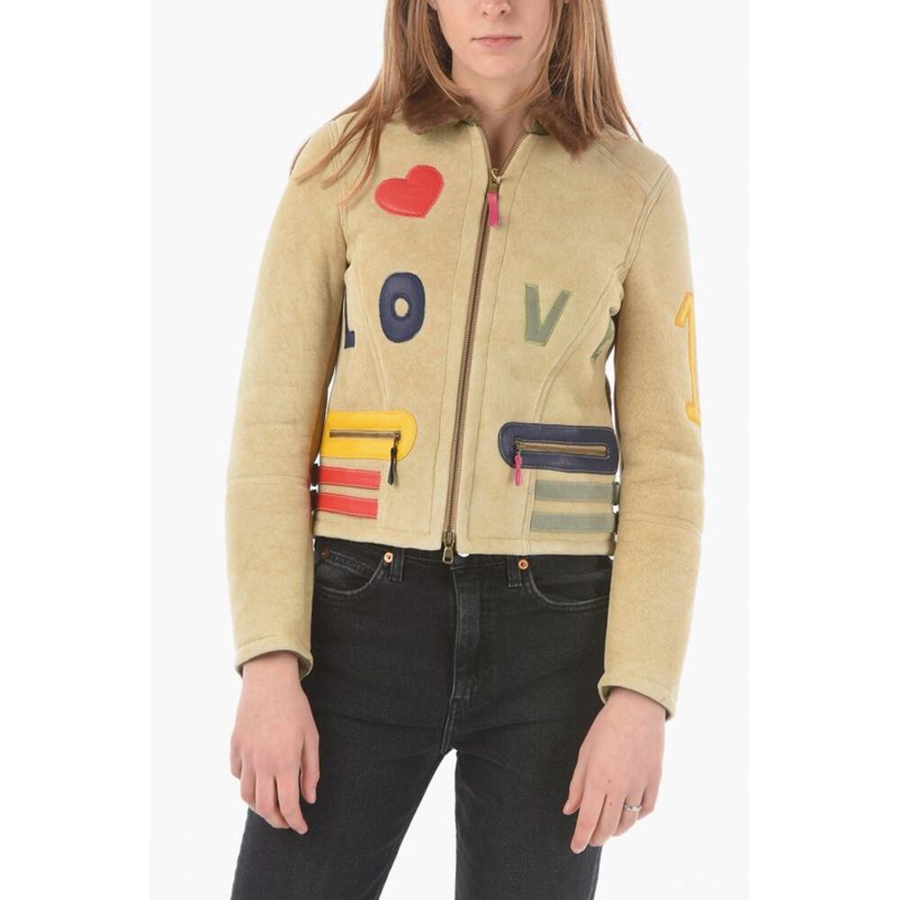 Embroidered Shearling Jacket - Picture 2 of 5